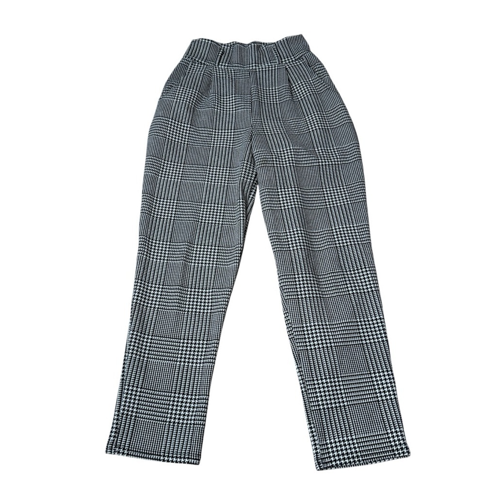 PrettyLittleThing high waisted plaid houndstooth pants